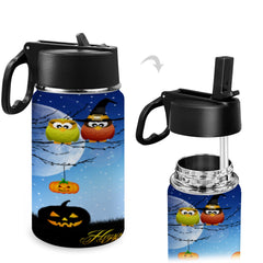 Scary Story Trick or Treat Tumbler Kids Water Bottle with Straw Lid (12 oz)