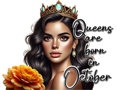 Queens Are Born in October - PNG Digital Download