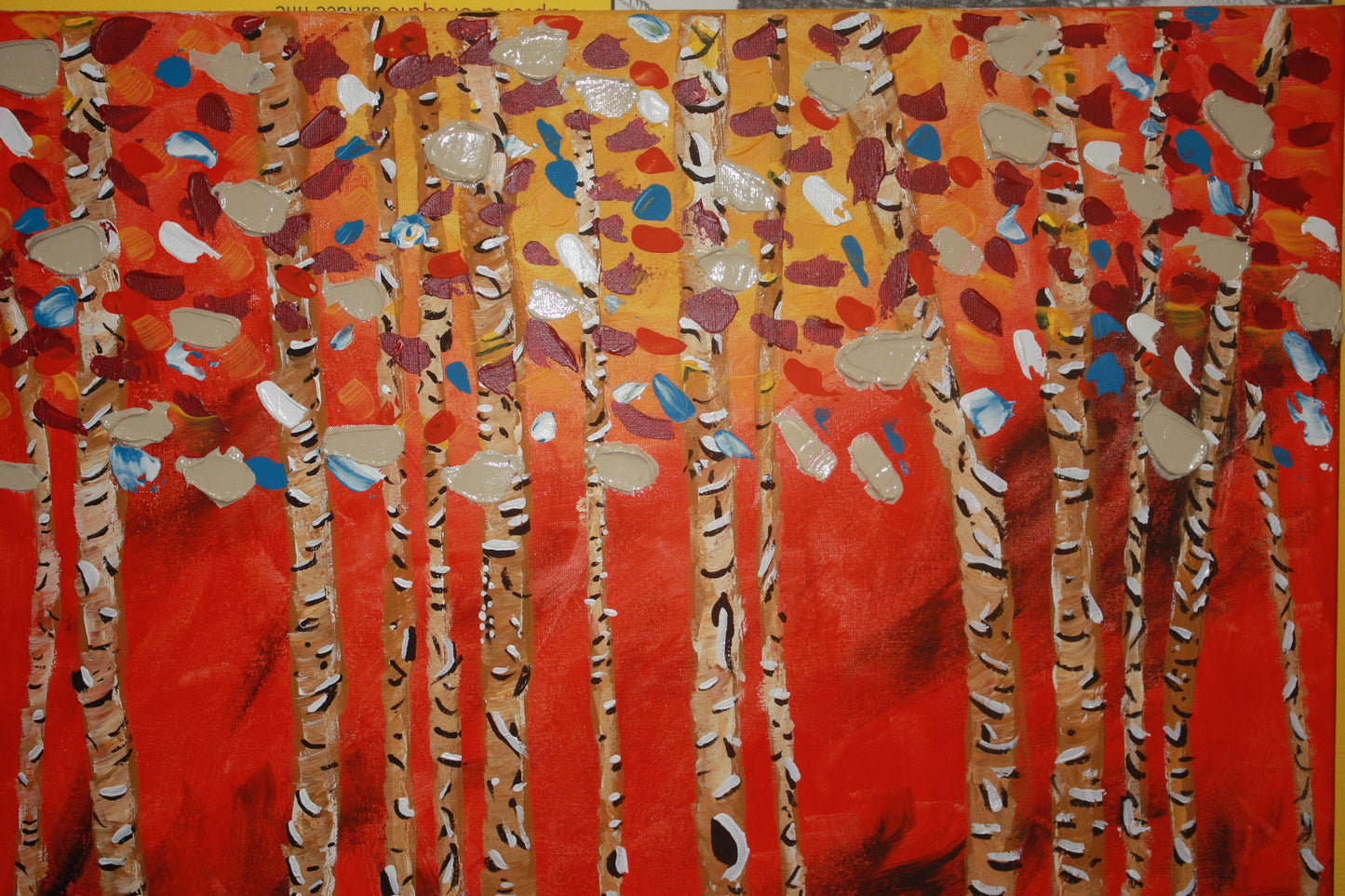 Abstract Birch Trees