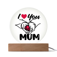 I Love You Mum Circle Plaque