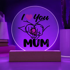 I Love You Mum Circle Plaque