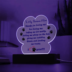 To My Pawsome Mom - Dog Paw Plaque