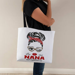 Messy Bun "I am that Nana" Tote Bag