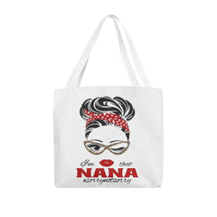 Messy Bun "I am that Nana" Tote Bag