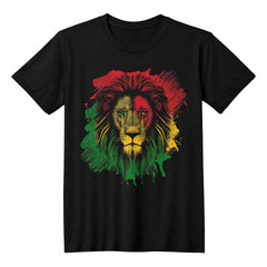 Red, Black, and Green - Lion T-shirt