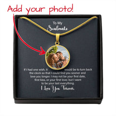 You are My Soulmate - Circle Pendant