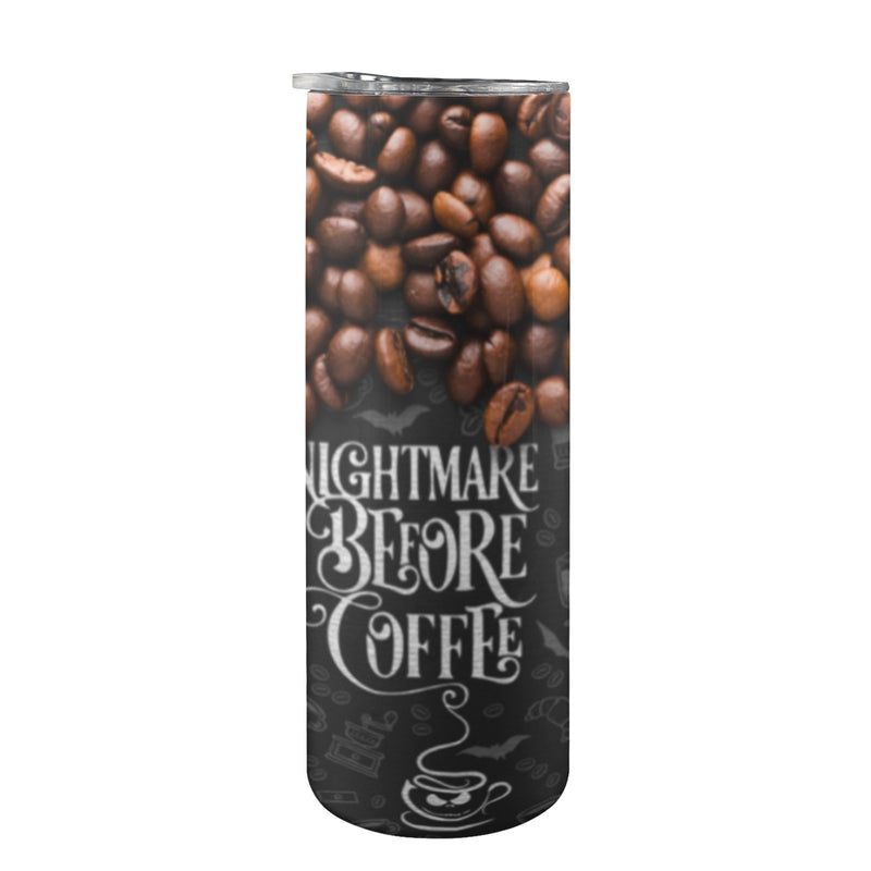 Coffee Themed 20oz Tumbler 20oz Tall Skinny Tumbler with Lid and Straw