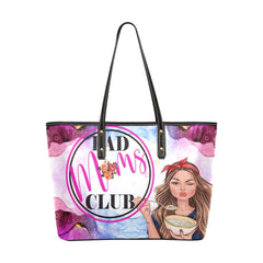 Bad Mom's Club Tote Chic Leather Tote Bag (Model 1709)