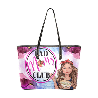 Bad Mom's Club Tote Chic Leather Tote Bag (Model 1709)